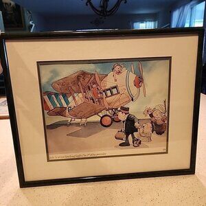 Vintage Poster Tribute Wilber Armstrong Higgins 1st airline passenger Framed